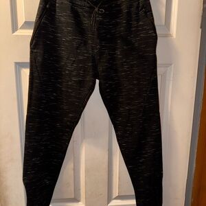 VectionStylish Black Patterned Joggers for Men